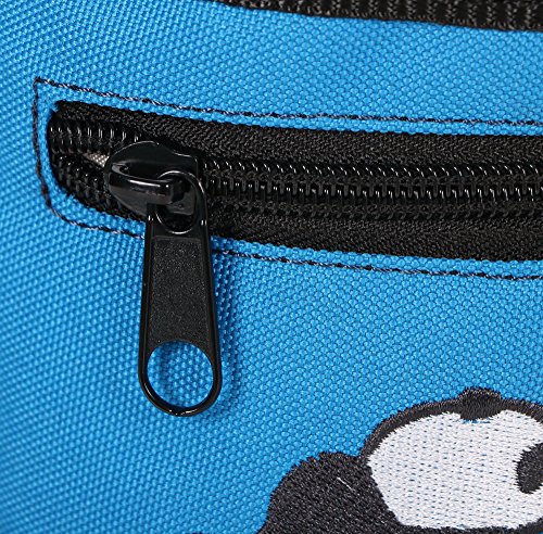 AMC Rock Climbing Panda Chalk Bag w/ Zip Pocket, Dark Blue, 7"H x 5"D