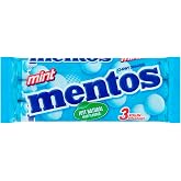 Mentos Mint I 3 Rolls of Mint Flavored Chewy Dragees I 112g 3.9 ounce total