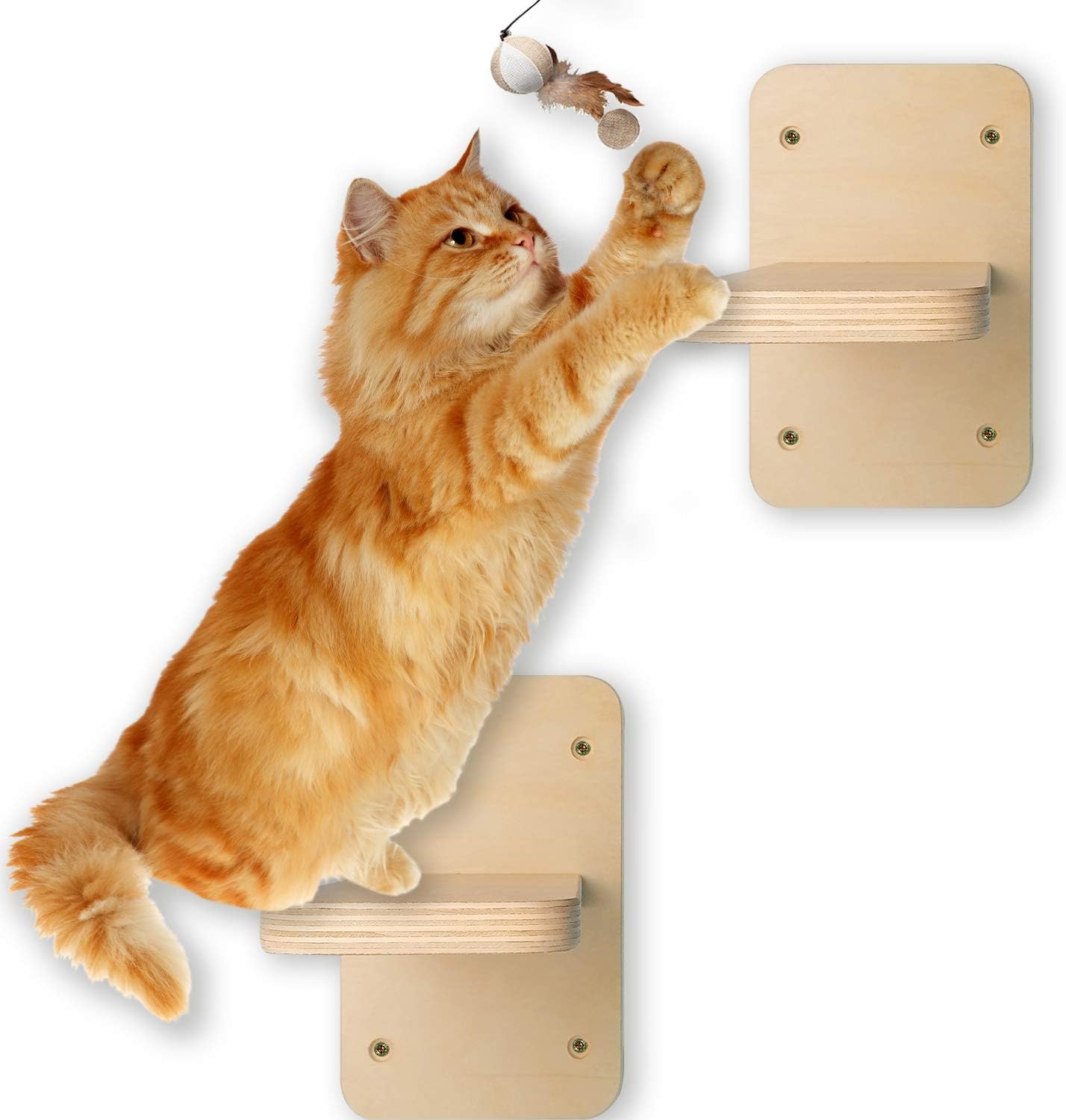 2 PCS Cat Wall ShelvesCat Tree WallCat Activity Wall ShelvesDIY Cat