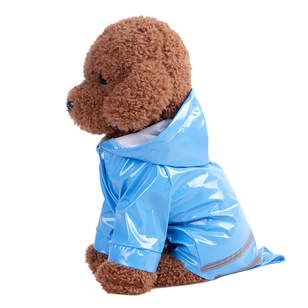 Outdoor Puppy Pet Rain Coat with Hood Waterproof Jackets PU Reflective Raincoat for Dogs Cats Apparel Clothes