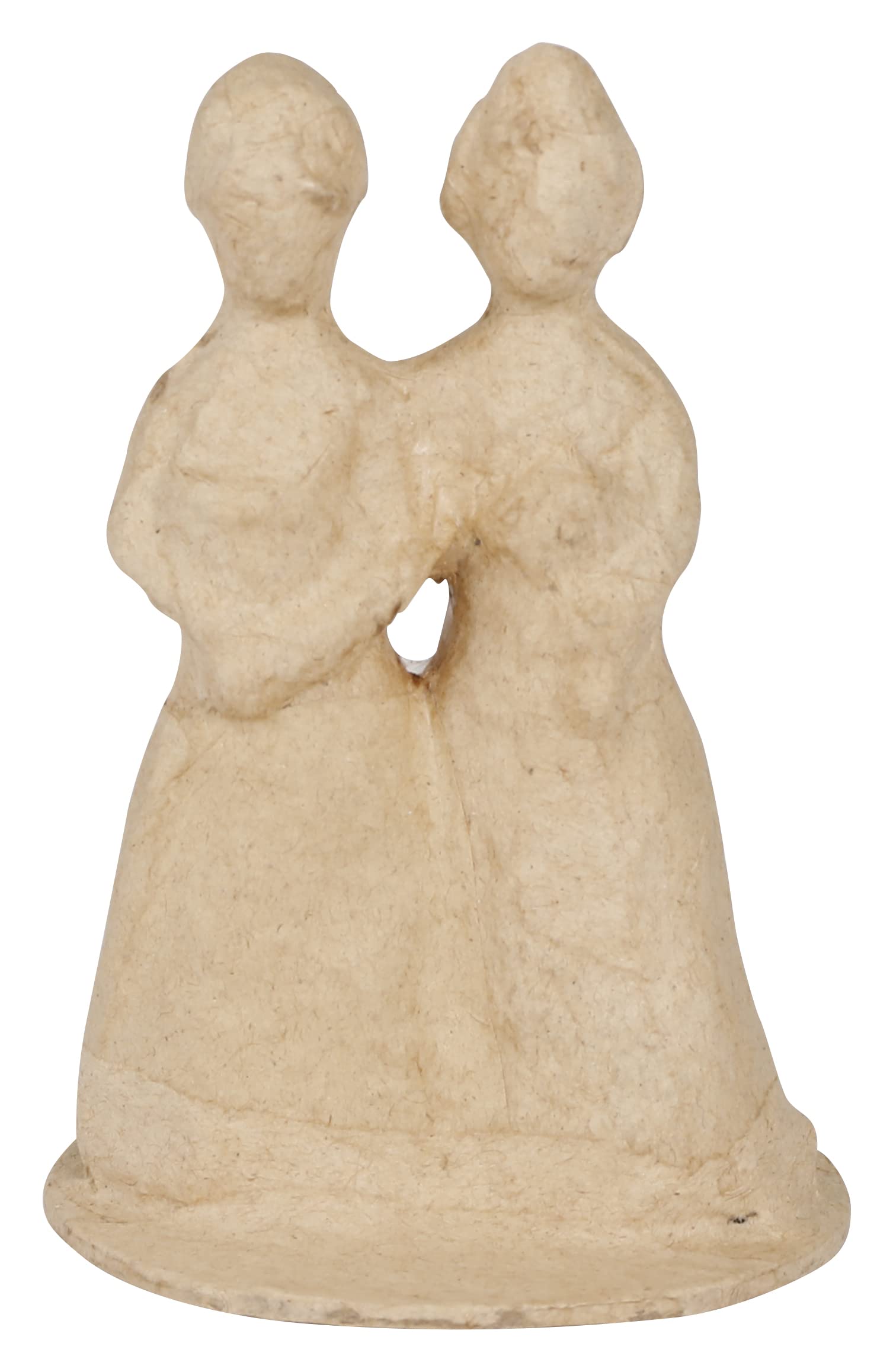Décopatch EV026C - Married figurines in papier-mâché - Woman + woman figurines - decorative object - Dimensions: 8.5 x 8.5 x 13 cm
