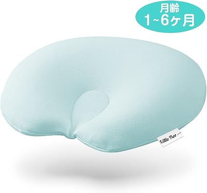 Amazon Little Treeベビー枕 ドーナツ枕 綿100 絶壁防止枕 メモリーフォーム通気性抜群 出産祝い 0 6ヶ月 ブルー ベビー枕 ベビー マタニティ 通販