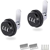 2 Pack Combination Cabinet Lock, Password Coded Cabinet Lock,Combination cam Locks with- Suitable for 0.3-0.9 inch Cabinet Deposit Box Mailbox (Black, 2pcs for 0.3-0.9 inch)
