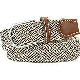 Huyfhksd Mixed Color Woven Stretch Braided Belts for Men and Women Fashion Elastic Belts