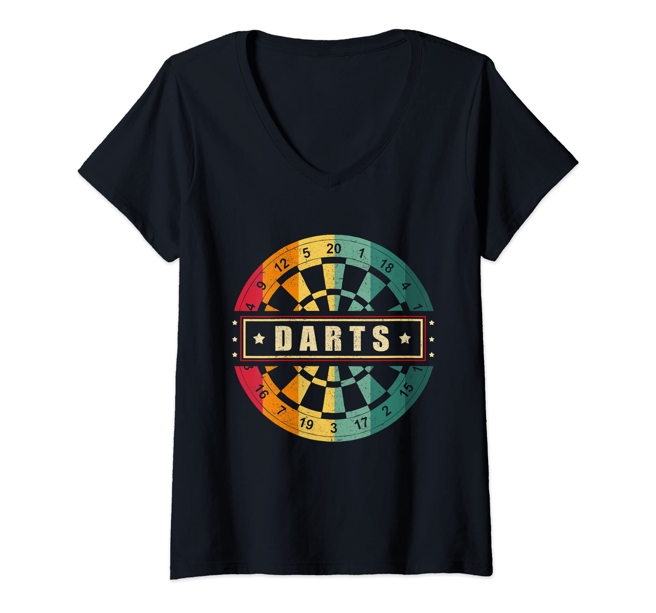 Womens Darts vintage darts dartboard darts V-Neck T-Shirt