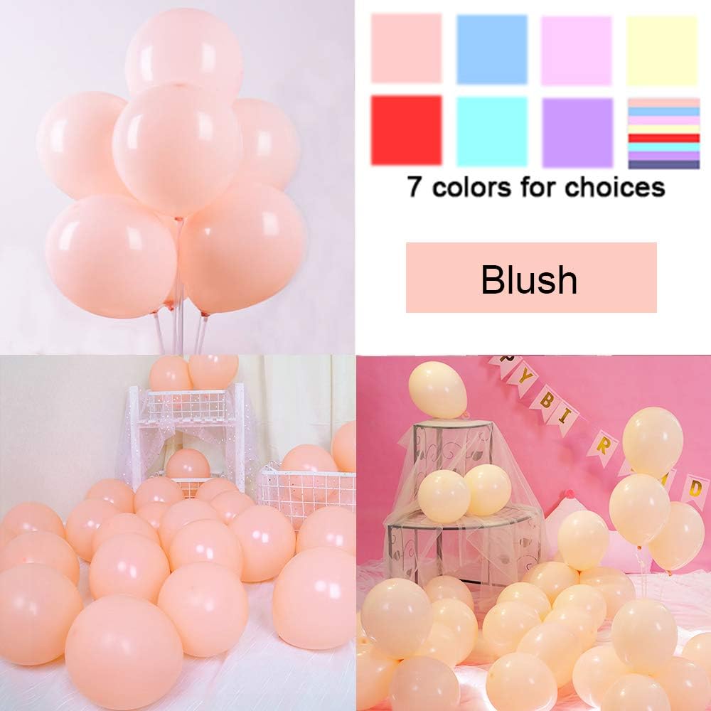 KOMOREBI Latex Pastel Balloons for Party 200 pcs 5 inch Macaron Balloons for Birthday Wedding Engagement Anniversary Christmas Festival Picnic or Any Friends & Family Party Decorations-Blush Balloons