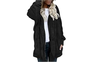 FQZWONG Winter Coats For Women Plus Size Fleece Sherpa Long Sleeve Hooded Jackets Casual Warm Full Zip Up Outerwear Clothes
