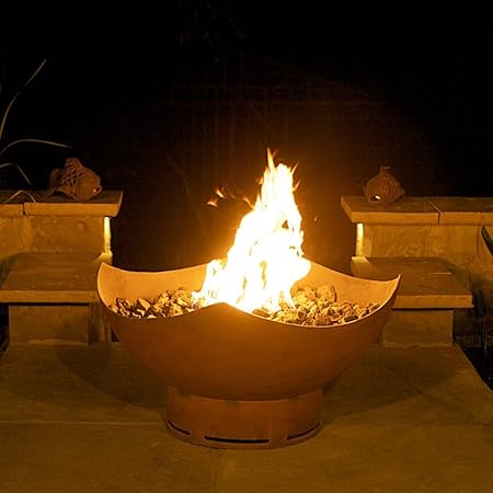 Amazon Com Fire Pit Art Manta Ray Gas Fire Bowl Garden Outdoor