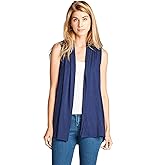 Women's Sleeveless Extra Soft Viscose Made from Bamboo Layering Casual Cardigan Vest