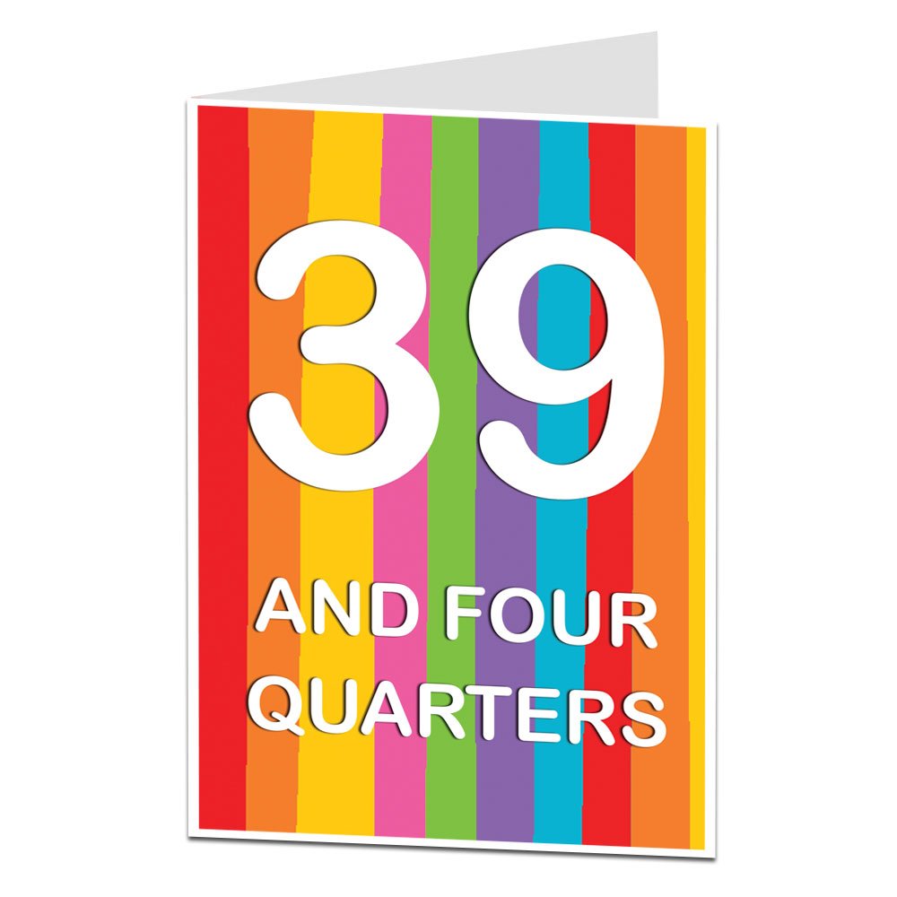 Funny 40th Birthday Card Age Joke For Him & Her Perfect For Friends Husbands Wife's Sons Or Daughters