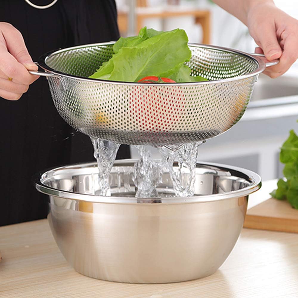 HaWare Colander Set of 3, Stainless Steel Colanders with Handle - Image 5