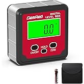 GemRed Digital Level Box Aluminum Angle Finder Level Gauge Bevel Gage Inclinometer with Hold Function Backlight and Magnetic 