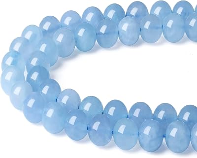 XIANNVXI 8mm Blue Aquamarine Crystal Beads 45-47pcs Jewelry Making