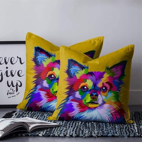 Amazon Co Jp スクエアスロー枕カバーリビングルーム用16x16インチソファ枕かわいいチワワ犬スロー枕カバーソファクッションカバーソファ用カラフルな幾何学模様動物の イラスト ホーム キッチン Amazon Co Jp スクエアスロー枕カバーリビングルーム用16x16インチソファ枕かわいいチワワ犬スロー枕カバーソファクッションカバーソファ用カラフルな幾何学模様動物の イラスト ホーム キッチン