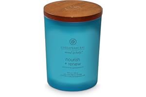 CHESAPEAKE BAY CANDLE Chesapeake Bay® Candle Mind & Body Medium Jar Candle, Nourish + Renew (Coconut & Sandalwood)