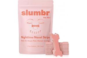 SLUMBR Nasal Strips for Breathing (60 Count) – Extra-Strength Grid Adhesive – Built for Nighttime Comfort, Clear Breathing & Consistent Sleep Routines (for Her - Pink)