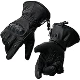 Milwaukee Leather Men's Leather Gauntlet Lined Motorcycle Hand Gloves - Large