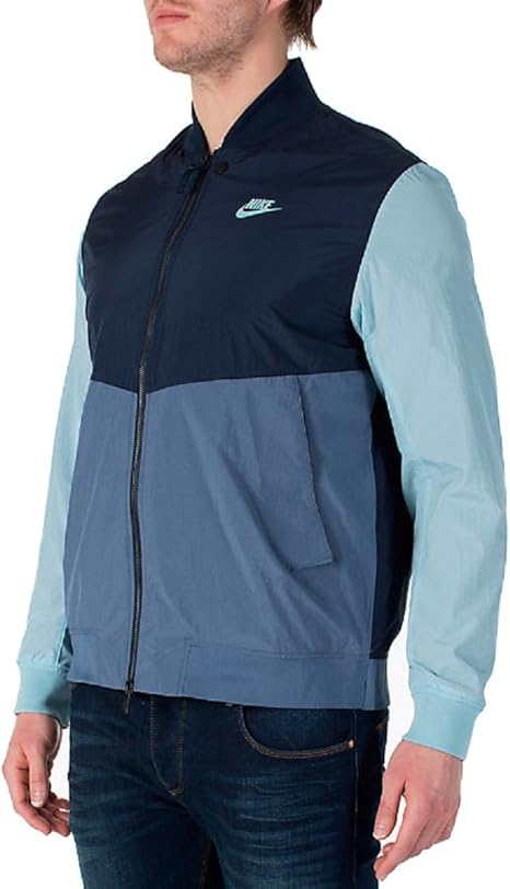 Amazon.com: NIKE Men's Sportswear Franchise Varsity Jacket 886253-451 (Medium) ,Blue/Light Blue 