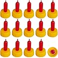 Small Animal Milk Drink Nipples with Flutter Valves Soft Rubber Cow Calf Milk Drinking Nipple for Goats Lambs Sheep Piglet Screw On Soda Bottle,15Pieces