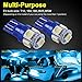 YITAMOTOR 10 PCS T10 Wedge 5-SMD 5050 Ice Blue LED Light Bulbs W5W 2825 158 192 168 194 12V DC