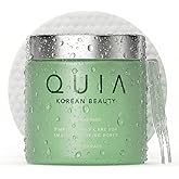 QUIA Toner Pads – AHA/BHA Dual-Action Exfoliate and Hydrate All in One – Soothing Formula for Sensitive Skin – Reduces Blackheads and Blemishes- 70 Gentle Textured Pads – Korean Skincare