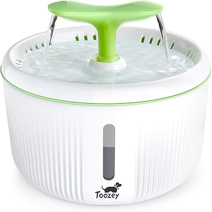 Toozey Fontaine à Eau Pour Chat 2l Fontaine A Eau Pour Chats Avec Fenêtre De Niveau Deau Et Filtre à Charbon Actif Fontaine Automatique Et