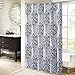 Comfort Spaces Coco Bathroom Shower Curtain Printed Damask Pattern Modern Cute Microfiber Fabric Bath Curtains, 72