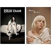 Billie Eilish - 2 Piece Music Poster Set (When We All Fall Asleep, Where Do We Go? & Happier Than Ever - Album Covers) (Size: 24" x 36" each)