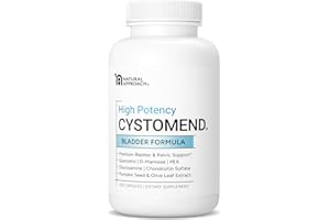 CystoMend Bladder & Pelvic Discomfort Formula (High Potency) - Supports Less Flares & Urgency* - Premium Bladder Support for Women & Men - USA Manufactured & Third-Party Tested - 180 Capsules