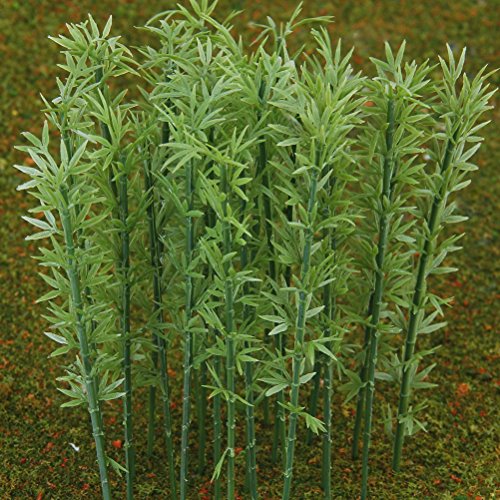 NUOLUX 100pcs Model Bamboo Trees 1:75 12cm Plastic Bamboo Trees Model Train Scenery Landscape Scale