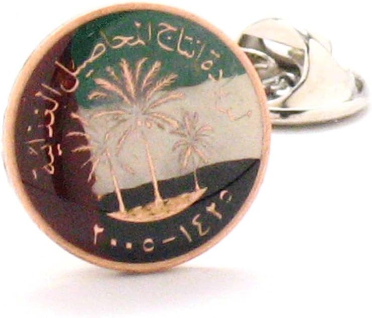 United Arab Emirates Coin Tie Tack Lapel Pin Suit UAE Dubai Abu Dhabi Middle East Money Wealthy Flag Jewelry Arabic Palm