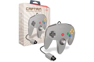 Hyperkin - "Captain Premium Controller for Nintendo N64 (Gray) - Retro Original style USB Controller