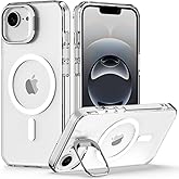 Nvollnoe for iPhone 16e Case Compatible with MagSafe Military Grade Shockproof Heavy Duty Protective Adjustable Kickstand Matte Semi Clear Phone Cover for iPhone 16e(Clear)