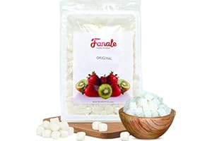 Fanale Mini Mochi Sweet Rice Cake | Original Flavor | White Color Snack for Frozen Yogurt Toppings Ice Cream Toppings Shaved Ice Toppings 300g | 10.6oz | 0.7lb MOC001
