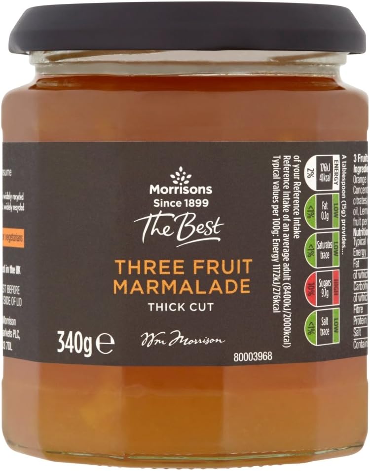 Morrisons The Best Three Fruit Marmalade, 340g Amazon.co.uk Grocery