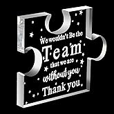 TIESOME ﻿Boss Gifts for Women Men, Employee Appreciation Acrylic Plaque Retirement Farewell Christmas Boss Day Thank You Office Decor Clear Keepsake Desk Sign for Coworkers Leader Manager