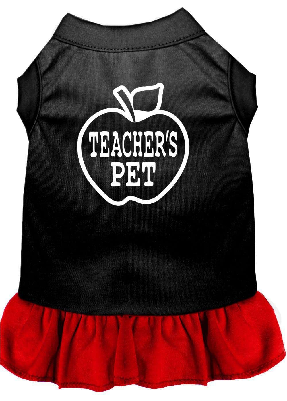 Mirage Teachers Pet Screen Print Dog Dress, Black/Red