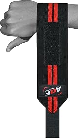 AQF Power Weight Lifting Wrist Wraps Pair One Size Fits All view 6