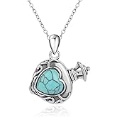 HolaJune 925 Sterling Silver Mushroom Teardrop Urn Necklace for Ashes Ladybug Keepsake Cremation Pendant Memorial Jewelry for Women