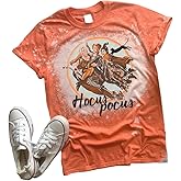 Women Hocus Pocus Halloween Shirt for Women Tie Dye Gradient Sanderson Sister Witch Fall Shirt Halloween Movie Tops