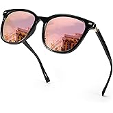 SIPHEW Womens Mirrored Polarized Sunglasses - Cat Eye Oversized Sun Glasses w UV Protection for Women