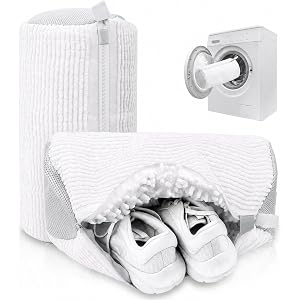 MURAEL Shoe Washing Machine Bag, Reusable Sneaker Laundry Bag, 2 Pack White | Helps protect shoes and washers from damage, im