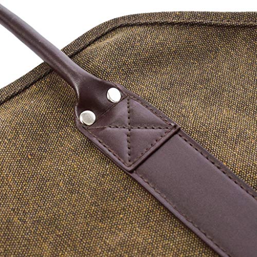 DYNWAVE Firewood Log Carrier Heavy Duty Log Tote Bag with Handles Best Canvas Storage for Carrying Wood Mud Color