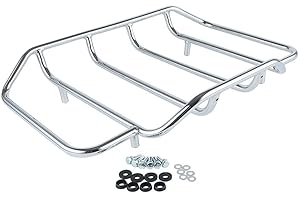 TCMT Motorcycle Trunk Luggage Carrier Top Rack Rail Fits for Harley 1984-2025 Touring CVO Road King Street Glide Electra Glide Road Glide 2014-2024 Ultra Limited 2009-2022 Tri Glide Pack