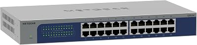 NETGEAR 24-Port Gigabit Unmanaged Switch GS524 Desktop Wall Rack Mount