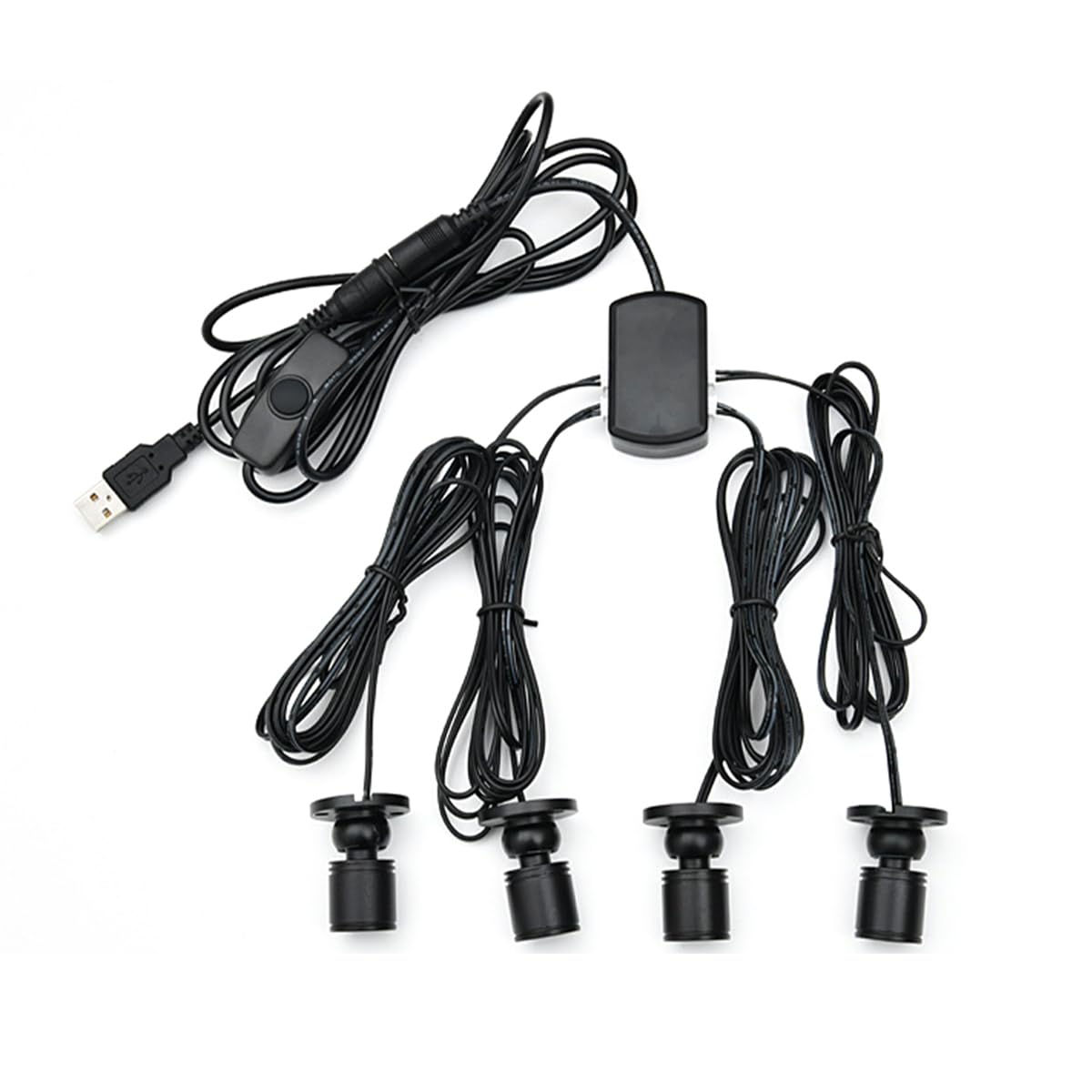 Ieron 5V Mini Spotlight USB Dimmable LED Spotlight For DIY Jewelry Display Light Modern Spotlight For Jewelry Cabinet Porch (1 Pallet 4 Warm Light 3000K)