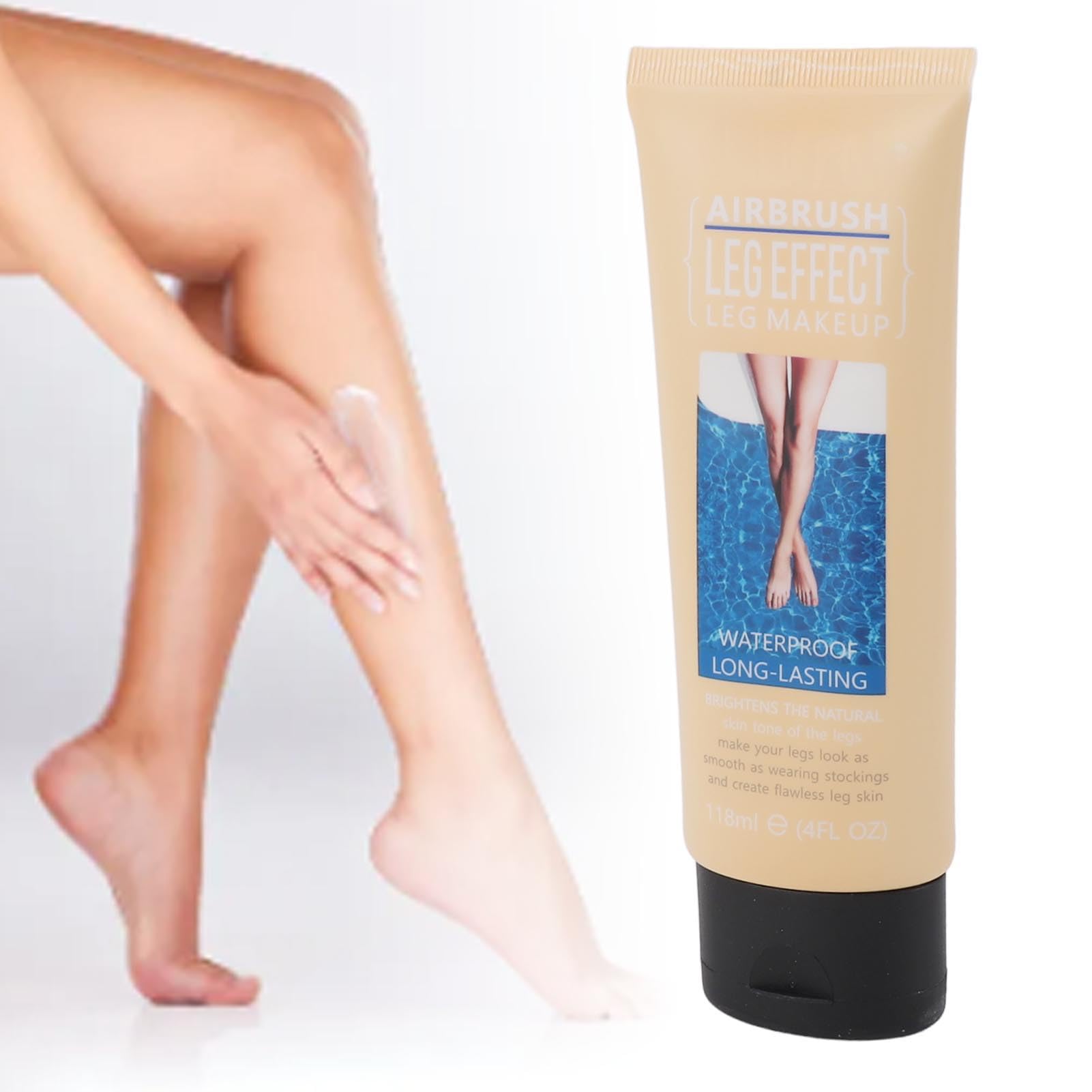 ZJchao 118ml Airbrush Legs, Leg Makeup Lotion, Body Makeup Foundation, Waterproof Long Lasting Full Coverage Lightweight Leg Body Cosmetic for Wedding (1#)