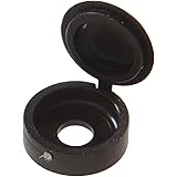 Hillman 59052 Black Hinged Screw Covers (1/4") - 10 Pieces
