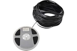 RNY Black with Polyethylene Plastic Ribs - Synthetic Wicker Repair Material for Knitting and Repair Rattan Table Basket (Black with Ribs, 50 Feet)