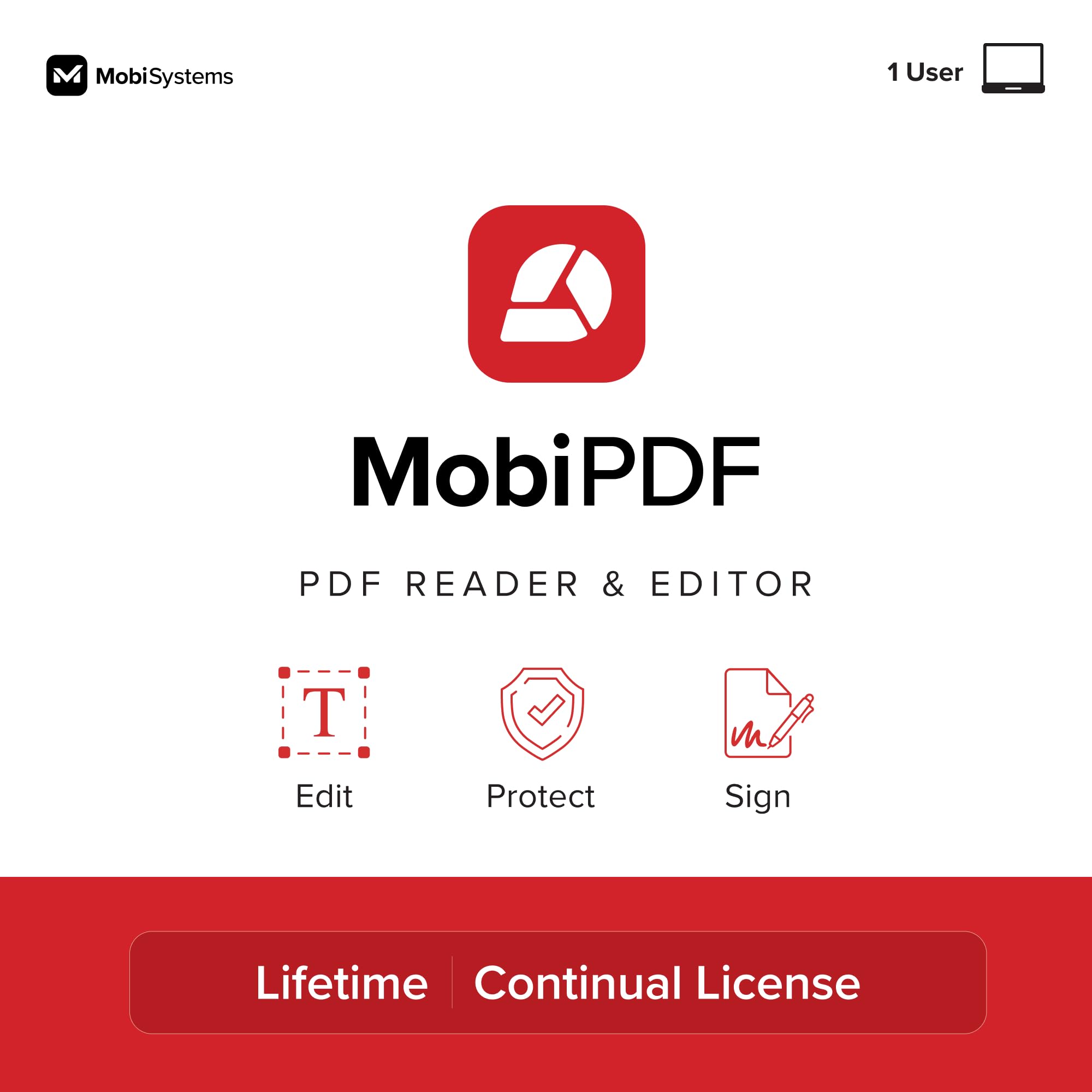 MobiPDF Lifetime - Professional PDF Editor for Windows | Edit, Sign & Convert PDFs | Best Adobe Acrobat Pro Alternative | Lifetime License